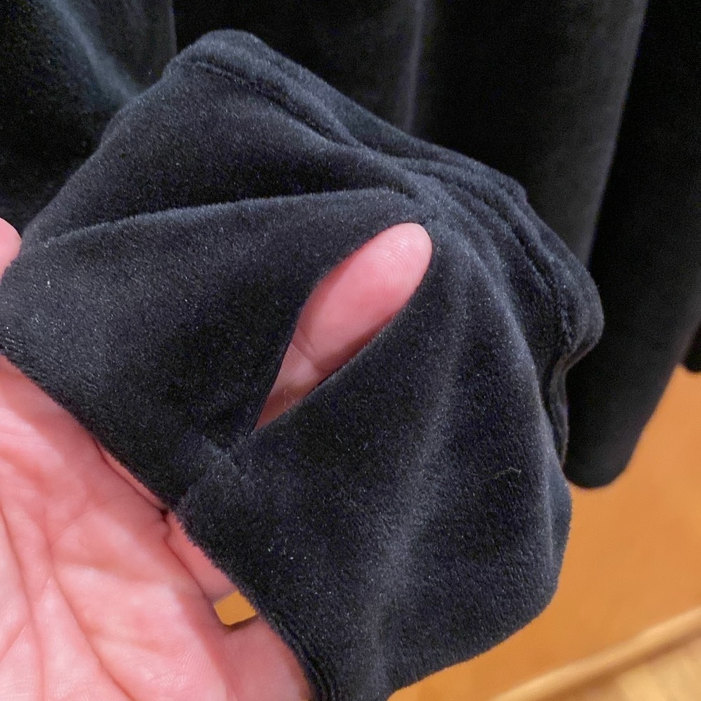 NWOT Cuddl Duds Plush Velour Long Sleeve Top XL in Black - Picture 3 of 6